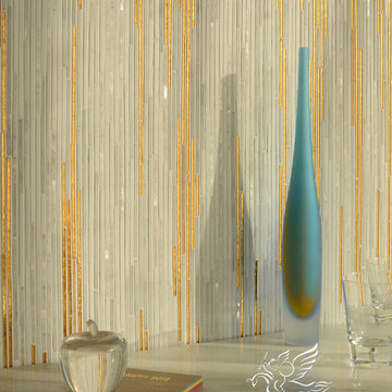 Zebrano Mosaic Backsplash