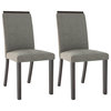 CorLiving Bistro Pewter Gray Dining Chairs, Set of 2