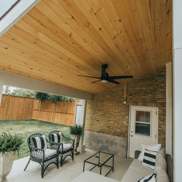 Pine Tongue & Groove Covered Patio