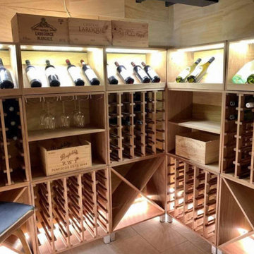 Wine Cube Display with Backlighting