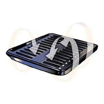Porcelain Convection 12 7/8"x16.5" Broiler Pan With Porcelain Grill
