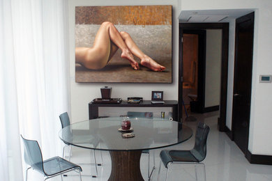 Beach style home design photo in Miami