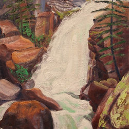 Alberta Falls, Rocky Mountain National Park - Paintings