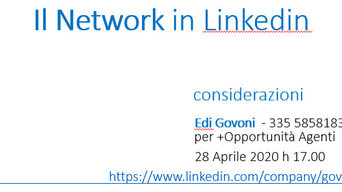 Il network di Linkedin consiste nel tracciare alcuni spunti per creare una rete