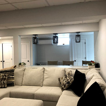 Basement Renovation Before & After