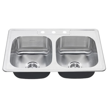 American Standard 22DB.6332283S Colony 33" Double Basin Stainless - Stainless