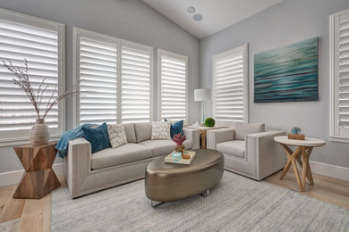 Example of a trendy living room design in Sacramento