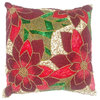 Decor Maisonette Pax Throw Pillow, Red (16"x16"x4")