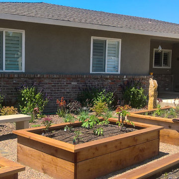 Edible Garden with Whimsy - Lawn removal project