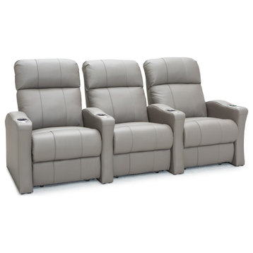 Seatcraft Napa Home Theater Seats, Gray, Row of 3