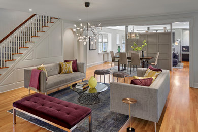Inspiration for a transitional living room remodel in Philadelphia