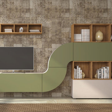 Modern Wall Unit Velvet 116 by Artigian Mobili - $3,975.00