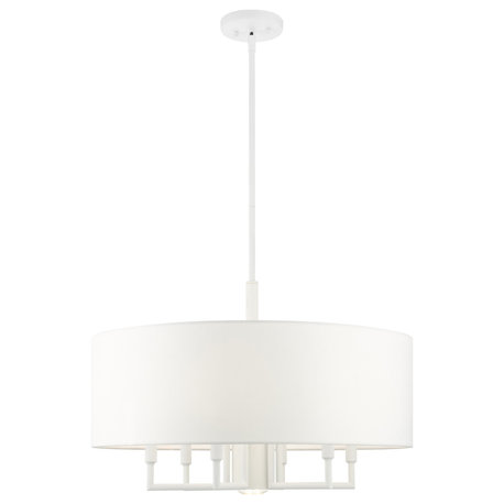 White Timeless, Transitional, Versatile, Pendant Chandelier