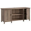 Pemberly Row Engineered Wood Storage Cabinet in Washed Walnut