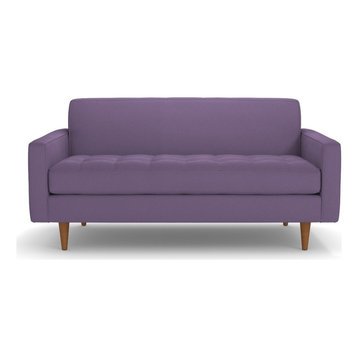 Monroe Apartment Size Sofa, Lavender Velvet, 68"x34"x31"