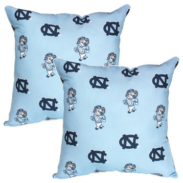 North Carolina Tar Heels 16"x16" Decorative Pillow, 2 Decorative Pillows