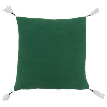 Trees Design Plaid Pillow Cover, 18"x18", Green