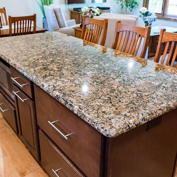 Remodel - Dark Maple Cabinets - Stone Tops - Mankato