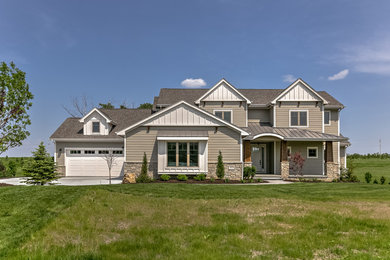 Inspiration for a craftsman exterior home remodel in Omaha