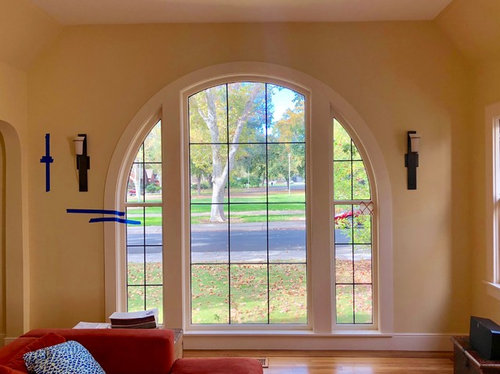 Position Curtains For Large Arched Window, Curtains For Curved Door Window