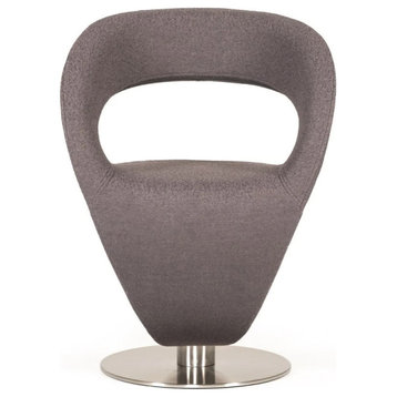 Lyssa Modern Gray Fabric Lounge Chair