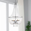 Berlin 6-Light Glass Beaded Chandelier in Clear and Chrome