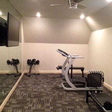 Monterey attic conversion to exercise room