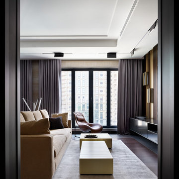 Люкс интерьер гостиной в Квартире 120 кв. м. в Современном стиле