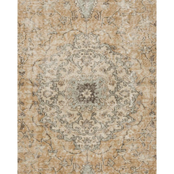 Vintage Turkish Hand-Knotted Rug 5' 3" x 8' 3", 63 in. x 99 in.