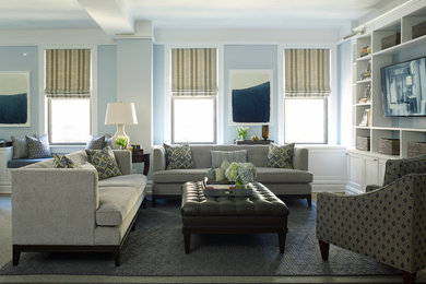 Inspiration for a transitional living room remodel in New York