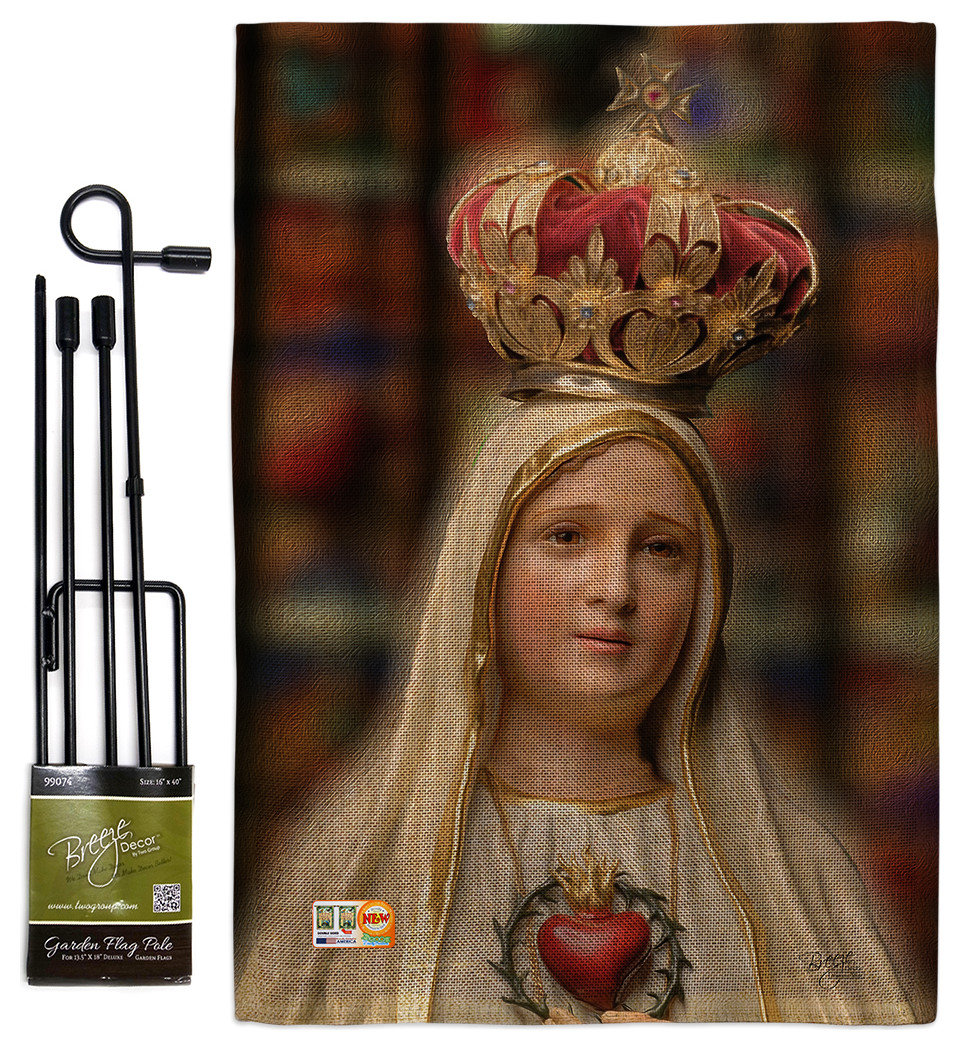 Fatima Flags Our Lady of Fatima Inspirational Faith & Religious Garden Flag Set, 13 ...