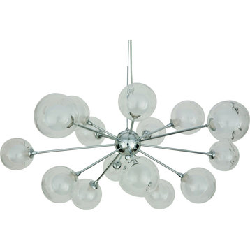 Yves Pendant Lighting, Clear, Silver