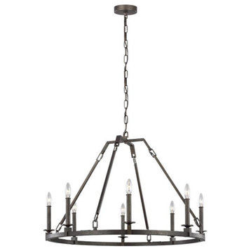 Murray Feiss F3214/8SMS Landen 8, Light Chandelier, Smith Steel