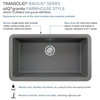 Transolid SilQgranite Farmhouse Kitchen Sink Kit, Gray