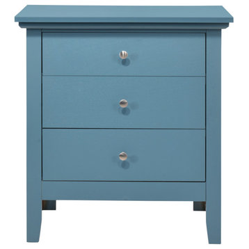 Hammond 3-Drawer Nightstand (26 in. H x 24 in. W x 18 in. D), Teal