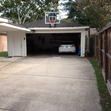 Steve M's Roof King Gold Basketball System on a 18x30 in Houston, TX