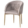 Kennity Contemporary Velvet Dining Chair Gray