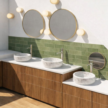 Salle de Bain -Verte - L'Etang la Ville 78620