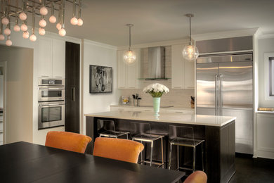 Kitchen - contemporary kitchen idea in Detroit