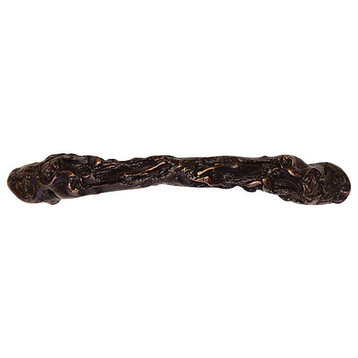 Roots Cabinet Hardware Pull, Black Iron