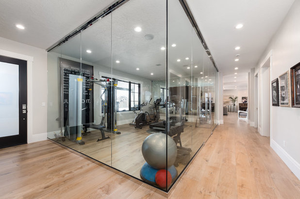 Transitional Home Gym by OSMOND DESIGNS