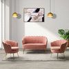 Contemporary 50.2" 3 Piece Living Room Set, Pink