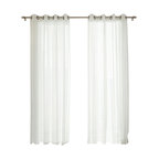 Gathered Tulle Sheer Grommet Curtains, Pair, 84"