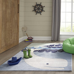 Whale Rugs by Momeni in Multi Blue - Rugs