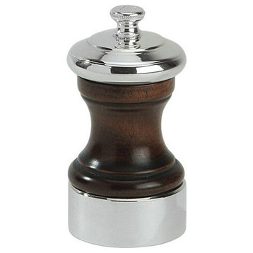 Peugeot Album Range Palace Antique Brown and Silverplate Pepper Mill - 10cm/4"