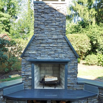 Outdoor Living Space - Bluestone, Patio, Outdoor Kitchen, Fire Place, Bar