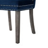 Theo Tufted Dining Chair Nailhead Trim, Set of 2, Navy Blue Velvet