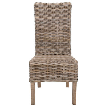 Ritz 19" Rattan Side Chair, Set of 2, Natural Unfinished