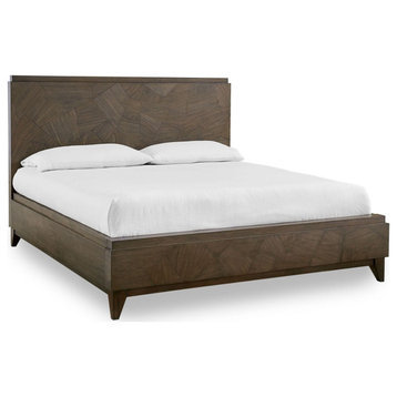 Modus Broderick Cal King Panel Bed in Wild Oats Brown
