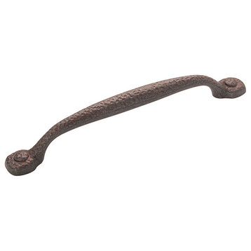 Refined Rustic Pull, 160mm Center to Center, Rustic Iron